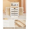 Generic Synthetic Leather Huge Jewelry Box Mirrored Watch Organizer Necklace Ring Earring Storage - 4 of 4