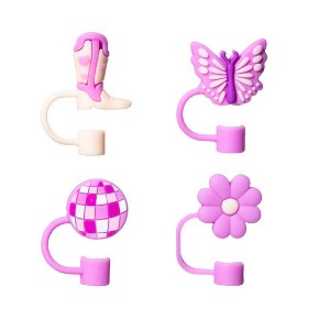 CharCharms 4pk Girly Straw Toppers - 1 of 4