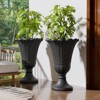 FONTOI 2 Pack Planters with Scalloped Rim, Outdoor Indoor Planters, Flower Plant Pots for Garden, Patio, Porch, Backyard, Black, 15.75"*23.62"*15.75" - 2 of 4