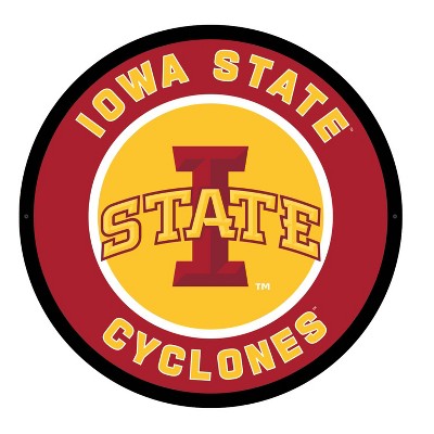 Evergreen Ultra-Thin Edgelight LED Wall Decor, Round, Iowa State University- 23 x 23 Inches Made In USA