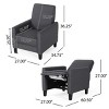 Coolbibila-Adjustable Fabric Push Back Recliner Chair,Elegant Upholstered Reading Chair,Accent Armchair With Footrest And Wooden Legs - 4 of 4