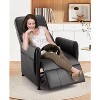 Electric Adjustable Recliner Chair with Remote Control and Thick Seat Backrest for Adults, Single PU Leather Recliner Chair for Living Room - 4 of 4