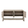 TiramisuBest Multi-Functional Console table with Woven Wood Slats and Solid Wood Veneer for Entryway, Hallway, Living Room - 4 of 4