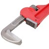 KTMBDW Heavy Duty Steel Straight Pipe Wrench, Adjustable Plumbing Wrench, Drop Forged, Red - 3 of 4