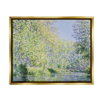 Stupell Industries Epte River Claude Monet Classic Framed Floater Canvas Wall Art