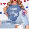 Simply Sage Market Women's Stars and Stripes Retro Short Sleeve Garment Dyed Tee - 2 of 4