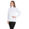 24seven Comfort Apparel Womens Classic Plus Size Long Sleeve Turtleneck Top - 2 of 4