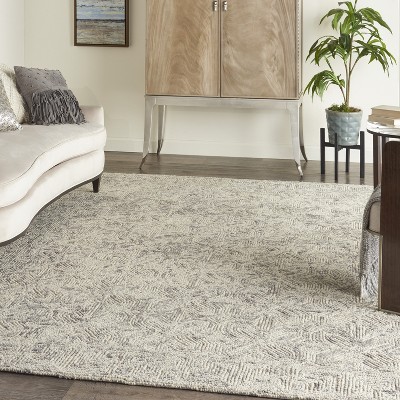 Artisanal Vail Hand-Tufted Wool Area Rug 8' x 10' Beige/Grey