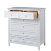 NicBex 6 Drawer Dresser for Bedroom,Classical Drawer with Retro Round Handle,Dressers for Dining Room, Living Room,Kitchen Corridor,White - 2 of 4