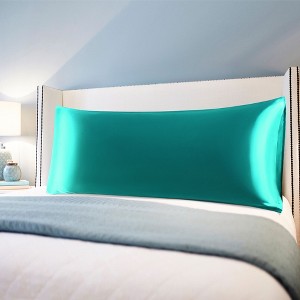 PiccoCasa Body Soft Silky Satin Smooth Machine Washable Envelope Closure Pillowcases 1Pc - 1 of 4