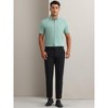INSPIRE CHIC Men's Button Down Short Sleeve Solid Color Business Dress Shirts - 2 of 4