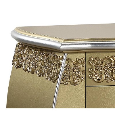 76" Gold Finish Rococo Style Ornate Wood Composite Server