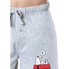 Peanuts Mens' Snoopy Happiness Is Sleeping In Character Sleep Pajama Shorts Grey - 3 of 4