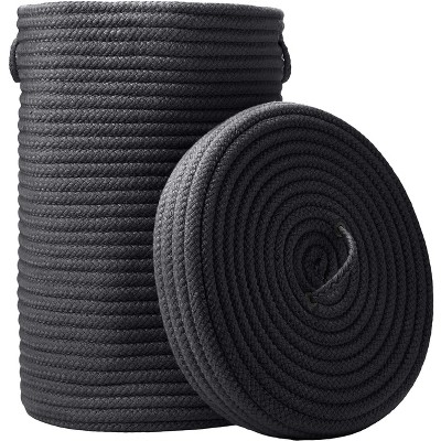 Image of Colonial Mills Wool Blend Hampers Lid with Hamper, Slate Gray