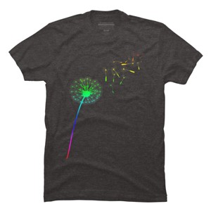 Adult Design By Humans Pride Dandelion Rainbow Flower Wish By T-Shirt - 1 of 2