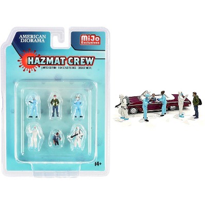 "Hazmat Crew" 6 piece Diecast Figurine Set for 1/64 Scale Models by American Diorama