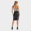 24seven Comfort Aapparel Womens Elastic Waist Solid Color Knee Length Pencil Skirt - 3 of 4