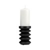 Wood Accordion Candle Holder, Black Finish, Decorative Candle Holder for Centerpieces, Home Decor, and Ambient Lighting Decorative - 2 of 4