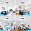 HUMHOLD 20'' Low Profile Ceiling Fans with Lights and Remote Control, Dimmable LEDs Lights, 6-Speeds - 2 of 4