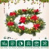 9ft Pre-Lit Christmas Wreath for Front Door, Extra Large Outdoor Artificial Wreath with Pine Cones for Indoor Porch & Party Decor - 2 of 4