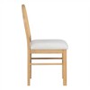 Dining Chairs Set Of 4, Upholstered Wooden Restaurant Chair With Rattan Backrests, Armless Chairs With Rubber Wood Legs For Kitchen, Dining Room - 4 of 4