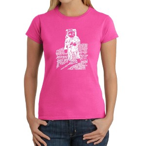 LA Pop Art Women's Word Art T-Shirt - ASTRONAUT - 1 of 4