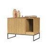 Modern Cat Litter Box Enclosure Furniture with Scratch Pad, Cat Washroom House - 2 of 4