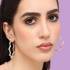SOHI Women's Gold Twist Hoop Earrings - 3 of 3