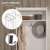 Kumasinova 3-in-1 Hall Tree with 3/4 Hooks,Entryway Coat Rack with Entry Bench,Clothing Rack with Shoe Storage,Coat Racks with Drawers/Door - 4 of 4
