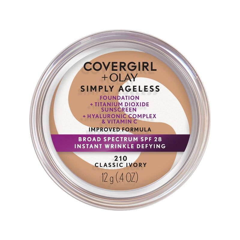 COVERGIRL + Olay Simply Ageless Wrinkle Defying Foundation Compact - 0.4oz, 1 of 9