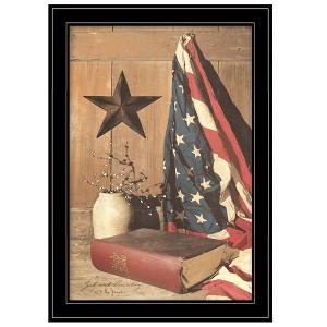 "God and Country" by Billy Jacobs, Ready to Hang Framed Print, Black Frame - 1 of 4