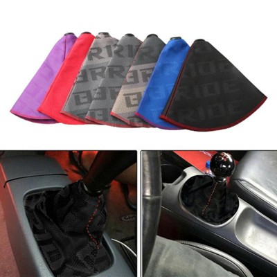 Car Gear Shift Collar Interior Accessories Racing Shift Knob Gaiter Cover Universal Hyper Fabric,Black