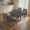 Outdoor Patio Dining Set, 5 Pcs Dining Set with Chairs and Table, Furniture Set for 4 People, Dining Table Set with Steel Frame-Coolbibila - 2 of 4