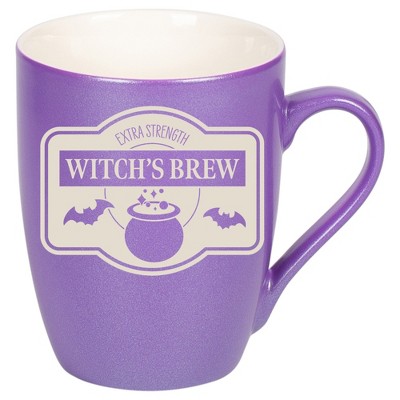100 North Magic Potion 10 Ounce Passion Purple Metallic Finish, Comfortably Fits Your Hands, New Bone China Coffee Tea Cup Mug, Witch's Brew
