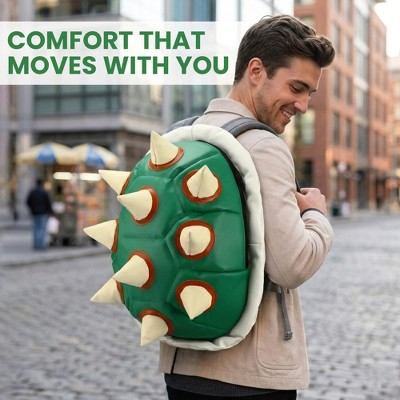 Super Mario Bros Bowser Adult Green Turtle Shell Backpack — фото 4