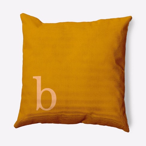 Personalized Orange Monogram Pillowcase