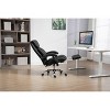 Vynxaria Big and Tall Office Chair PU Leather 360° Swivel 90°-135° Recline with Footrest Ergonomic Adjustable High Back, Black - 2 of 4