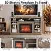 58" Electric Fireplace TV Stand with 23" Electric Fireplace, Remote-Control 1400W Fireplace Console with Storage - 3 of 4