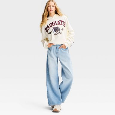 Women's Fourth Wing Basgiath Fleece Hooded Graphic Pullover Sweatshirt - Cream XXS
