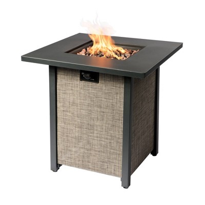28" Textilene Base & Metal Top Propane Fire Pit - Peaktop