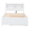 NicBex Full Size Modern Pine Platform Bed with Trundle, Storage Headboard and 3 Drawers for Bedroom - 3 of 4