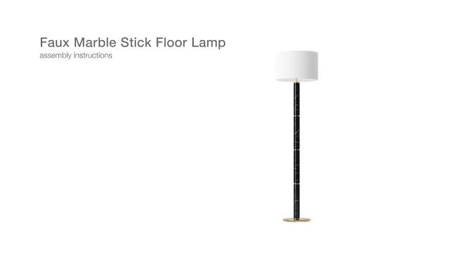 Faux Marble Stick Floor Lamp - Threshold™, 2 of 8, play video