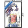 Trends International DC Comics - Wonder Woman - Sketch Framed Wall Poster Prints - 3 of 4