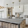 CityFurn 1-Light Cylinder Glass Pendant for Kitchen Island - 2 of 4