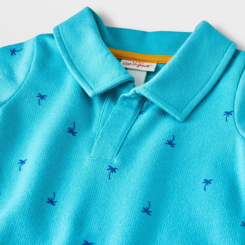 Baby Boys' Polo Romper - Cat & Jack™, 4 of 6