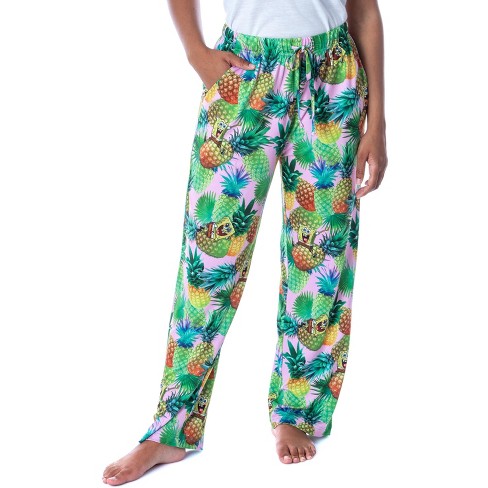 Nickelodeon Womens' Spongebob Squarepants Pineapples Sleep Pajama Pants ...