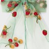 Chiffon Tomato Bow Hair Barrette - A New Day™ White/Red - 2 of 2