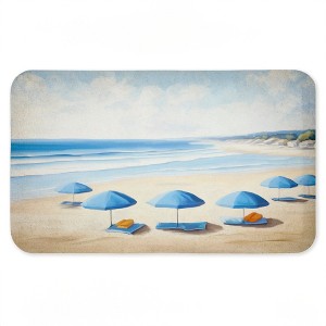 Stupell Industries Summer Umbrella Beach Day Printed Anti-Fatigue Floor Mat, design by Kim Allen, 30"x18" - 1 of 4