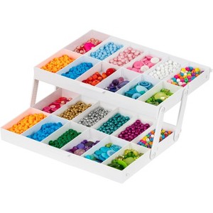 IRIS 2 Tier Expandable Drawer Organizer with Dividers for Kitchen