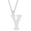 Slickblue Personalized Stainless Steel Initial Necklace, 16" Chain with 2" Extender, Rose Gold/Silver, Choose Letter I-Z - 3 of 3